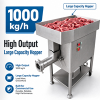 Nueva Picadora de Carne Industrial de 5 Componentes, Producción de 1000 kg/h, Potencia de 3.7KW, Acero Inoxidable 304, KESSLER con Certificado CE