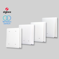 Télécommande sans fil ZigBee, commutateur de scène intelligent, panneau mural, émetteur 1/2/3/4 voies, alimenté par batterie, compatible avec Smart Life/Tuya