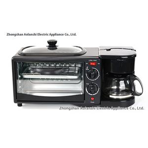 Máquina de desayuno casera 3 en 1, horno tostador multifunción para calentar, hornear, freír para carne de huevo, exportación transfronteriza al por mayor - Product Image 3