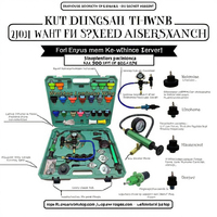Kit de test de pression du radiateur automobile, analyseur de moteur, détection de fuite, affichage numérique universel pour véhicule, 54 pièces, 12-24V