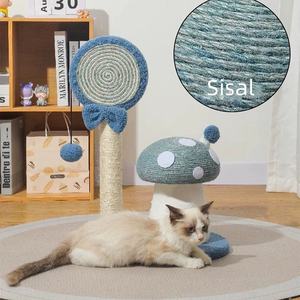Griffoir champignon pour <span class=keywords><strong>chat</strong></span> Mobilier d'intérieur Chaton mignon <span class=keywords><strong>Arbre</strong></span> à <span class=keywords><strong>chat</strong></span> <span class=keywords><strong>Poteau</strong></span> à grande base <span class=keywords><strong>avec</strong></span> poteaux en sisal naturel - Product Image 6