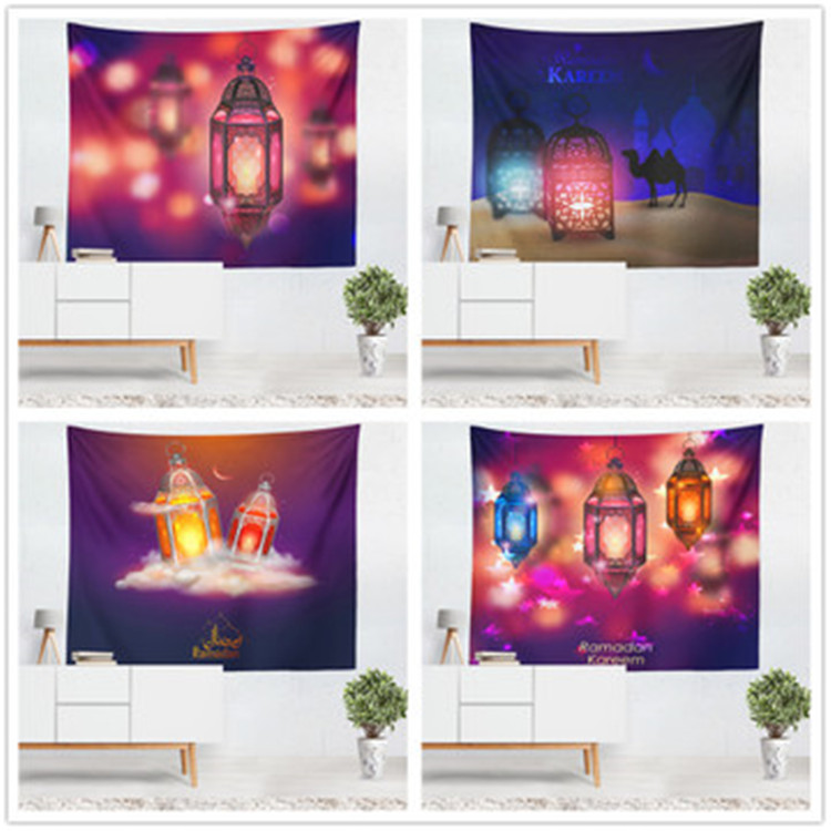 Eid Mubarak гобелен Рамадан цифровой печати многоцветный индивидуальный мусульманский день Святого месяца настенный