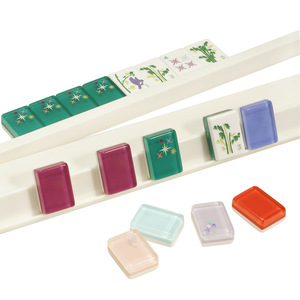Acrylic Mahjong Tiles Set Portable Travel Size Three Layer Custom Color Universal Chess Card Game <b>Entertainment</b> - Product Image 1
