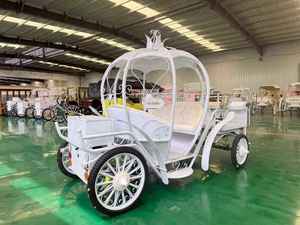 Chariot électrique de luxe orné blanc en forme de citrouille Cendrillon, vente directe usine, chariot de mariage, chariot de photographie de mariage - Product Image 5