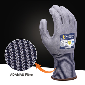 ADAMAS Ansi Guantes de trabajo a prueba de cortes Hombres Anti corte Gris Alto rendimiento En388 Guantes resistentes a cortes recubiertos de <span class=keywords><strong>PU</strong></span> - Product Image 5