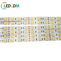Ruban flexible LED HD 5050 blanc 4000k 3000k chaud 60D DC24V DC12V 14.4W avec CE ROHS ETL peut contrôler à distance SMD bande lumineuse LED