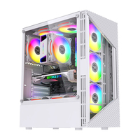 Offre Spéciale Boîtier PC Gaming USB3.0 ATX, Châssis Ordinateur de Bureau Vue Intégrale pour Gamer avec Ventilateur