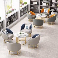 Réception légère petit invité repos canapé Table et chaise ensemble canapé de luxe Simple moderne bureau Table basse combinaison affaires