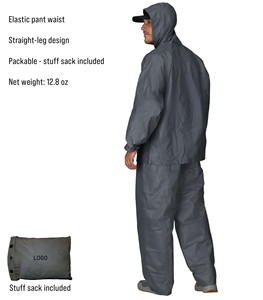 Hot Sale Reusable Waterproof Jacket Trouser <strong>Raincoat</strong> Men's Ultra-Lite2 2-Layer Breathable Rain Suit for Camping &amp; Hiking - Product Image 3