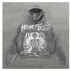 Hoodie surdimensionné personnalisé de haute qualité, impression DTG, fabricants de hoodies pour hommes, effet délavé, streetwear, hoodies à enfiler - Product Image 3