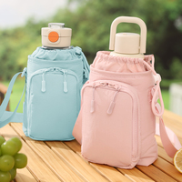 Sac à bandoulière isotherme portable en nylon pour bouteille d'eau, personnalisable avec logo OEM, pour femme, 40 oz