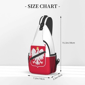 Sac <span class=keywords><strong>de</strong></span> poitrine à bandoulière avec drapeau <span class=keywords><strong>de</strong></span> <span class=keywords><strong>la</strong></span> Pologne, sac à dos patriotique <span class=keywords><strong>de</strong></span> grande capacité pour voyage et randonnée, sac à bandoulière personnalisé pour hommes et femmes - Product Image 2