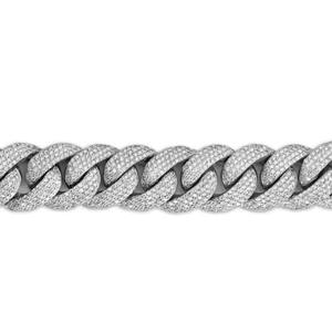 Bracelet Chaîne Cubaine en Argent Sterling 925 Style Hip Hop avec Moissanite, Bijou de Luxe Streetwear pour Hommes et Femmes, Idéal pour les Fêtes - Product Image 3