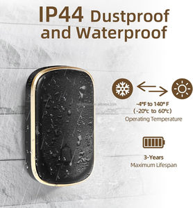 Lớn đủ Chuông cửa kêu vang 4 mức độ âm lượng và 38 cửa Chimes với <span class=keywords><strong>LED</strong></span> nhấp nháy Chuông cửa không dây - Product Image 5