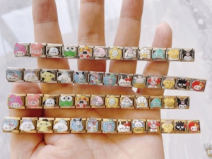 กำไลข้อมือสไตล์อิตาลีขายส่ง กำไลข้อมือลายการ์ตูนน่ารัก กำไลข้อมือแบบ DIY ทำจากสแตนเลส ของขวัญเครื่องประดับสำหรับผู้หญิง - Product Image 6
