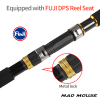 Canne à Pêche Top MADMOUSE Sniper XT 96H/96MH, Composants Fuji, Carbone Croisé, pour Jigging de Rivage, Leurre 20-120g, PE 1-5#, Mer et Océan, Popping
