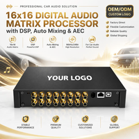 Prosesor Audio DSP Mobil 16CH dengan Desain Khusus Input Tingkat Tinggi EQ 31 Band untuk Distributor Audio Mobil