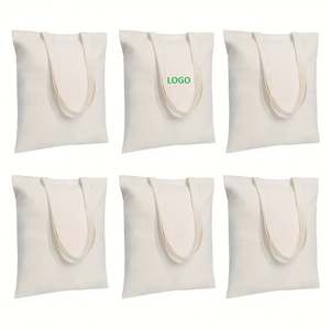 Sac fourre-tout en toile de coton biologique recyclé personnalisé OEM&ODM, grand sac de shopping réutilisable en toile de coton avec logo - Product Image 1