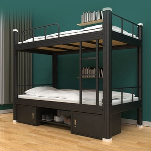 Miễn phí Mẫu kích thước lớn giá thấp đôi <span class=keywords><strong>Decker</strong></span> gia đình giường tầng với nghiên cứu bảng tủ quần áo sinh viên ký túc xá căn hộ Giường sắt - Product Image 5