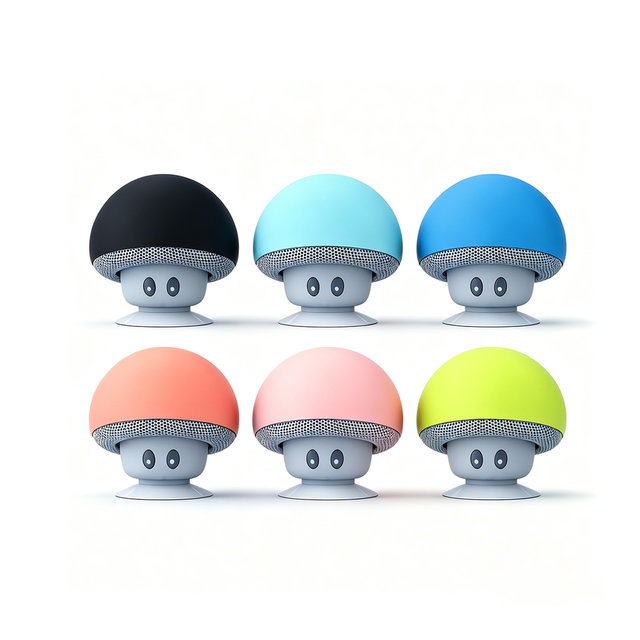 Mini  Speaker Suction Cup Portable Wireless Speaker Handsfree Call Rechargeable Small Speaker for Bathroom Shower Home