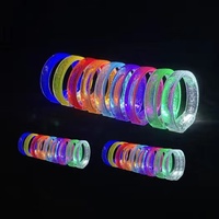 Bracelets LED clignotants pas chers, multicolores, lumineux, pour fête néon