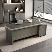 Bureau de direction extensible en panneaux de bois écologiques, design moderne et simple, facile à assembler, pour usage commercial et domestique, fabriqué en Chine, modèle 2025