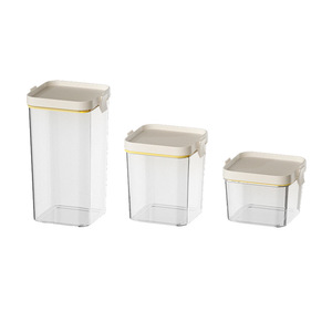Sealed Food Grade Grain Storage Container Rectangle Airtight Clip On <b>Lid</b> Kitchen Food Preservation <b>Jar</b> 450Ml 700Ml 1300Ml - Product Image 5