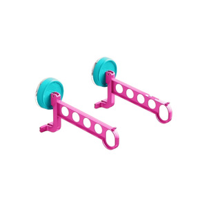 Suction Cup Clothes Hanger Rack Wall Mounted Single Bar Five Hole Storage Organizer For Home Balcony No Drilling Required - Product Image 2