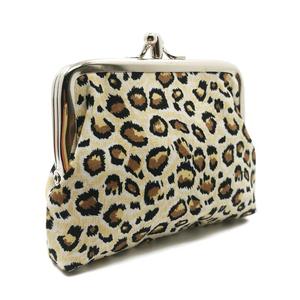 Petite pochette colorée personnalisée en usine OEM porte-monnaie à cadenas pour baiser porte-monnaie en toile à imprimé léopard pour femme - Product Image 2