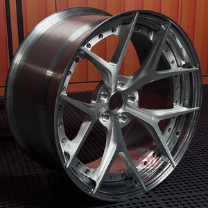 Cerchio in Lega Forgiato Personalizzato a 2 Pezzi, Concavo Profondo, 5*120/114.3, 18-22 Pollici, Spazzolato, per Auto Passeggeri Mercedes Benz BMW Porsche Audi - Product Image 3