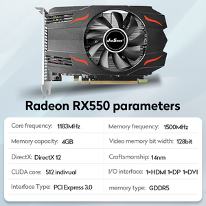 JIESHUO Tarjeta Gráfica para Computadora de Escritorio RX550 4G 100% Nueva, GPU para Juegos, 550 4GB, 550 2GB, RX550 4gb, RX 550 4GB, JIESHUO 100% Nueva RX - Product Image 6