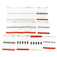 Kit Set 100pcs Diodes de redressement Schottky à commutation rapide à 8 valeurs 1W Lumière 1N4148 1N4007 1N5819 FR207 Lumière électronique 1W