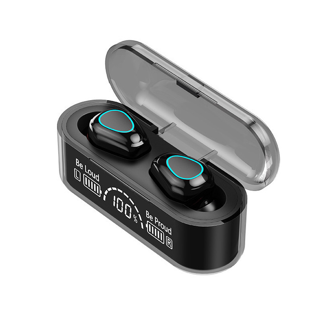 Newest TWS for Bluetooth 5.2 Wireless Earbuds 18D Surround Sound Power Display Waterproof Rechargeable Headsets Sports Travel