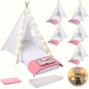 Paquete de 6 Tiendas de Campaña Tipo Tipi <span class=keywords><strong>para</strong></span> Fiestas Infantiles, Tienda de Juegos <span class=keywords><strong>para</strong></span> Interiores y Exteriores, Regalos de <span class=keywords><strong>Cumpleaños</strong></span> - Product Image 4