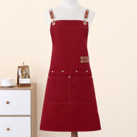 Tablier de cuisine personnalisé avec logo pour barista, serveur, chef, barman – Tablier en toile avec logo sur mesure