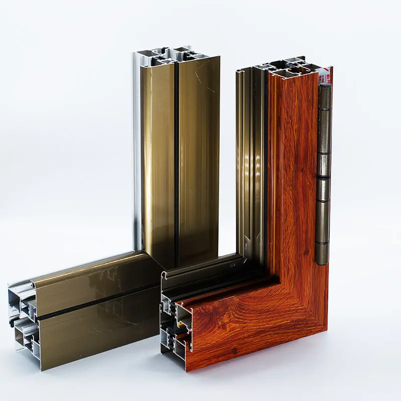 6000 Series 6063 Campuran Campuran T3 Bubuk Ekstrusi Lapisan Profil Aluminium untuk Bagian Pintu dan Jendela