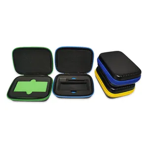 Fashion Design Zipper Surface Carbon Fiber Pu Waterproof Shockproof Eva Foam Sponge Travel Portable Hard Bag Case