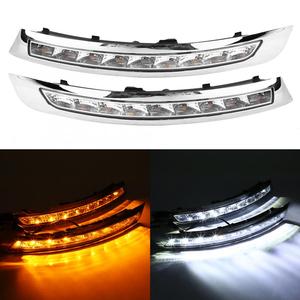 ไฟ LED 12V สำหรับขับกลางวัน2ชิ้น,<span class=keywords><strong>DRL</strong></span> สำหรับ <span class=keywords><strong>Volvo</strong></span> XC90 2007-2013 ABS ครอบไฟตัดหมอกพร้อมไฟเลี้ยวสีเหลืองไฟกระพริบ - Product Image 3