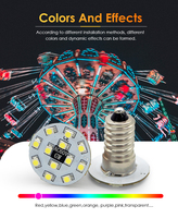 Lampes LED Cabochon AC24V pour Manèges, 12 Pièces, Blanc, IP44, Corps en Plastique PC pour Parcs d'Attractions