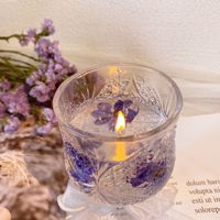 Endlose Lila Glas-Jelly-Wachs Handgemachte Aromatherapie-Kerze in Becherform – Herzwärmer für Geburtstage & Feiertage – Geschenkbox für Freunde