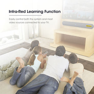 Высококачественная звуковая панель с матовой поверхностью, элегантный дизайн в форме лодки с глубоким насыщенным басом и объемным звуком для домашней системы театра - Product Image 6