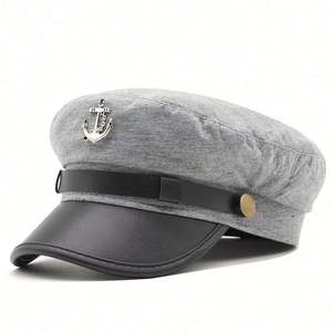 Nouvelle Tendance 2024 : Béret Décontracté Sportif Urbain Respirant Printemps-Été pour Femme, Motif Ancre, Style Britannique - Product Image 4