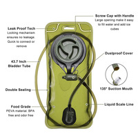 Sac à dos de sport isotherme pour cycliste, sac d'hydratation thermique, sac à dos tactique pour cycliste, randonneur, coureur avec poche à eau de 2 L sans BPA