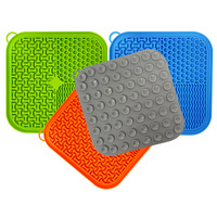 Tapis de léchage pour animaux de compagnie en gel de silicone anti-étouffement, gamelle à alimentation lente pour chien