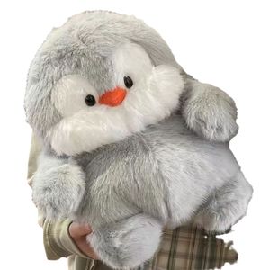 Jouet pingouin en peluche super doux, poupée <span class=keywords><strong>castor</strong></span>, oreiller de compagnon de coucher, cadeau pour l'anniversaire de la petite amie. - Product Image 1