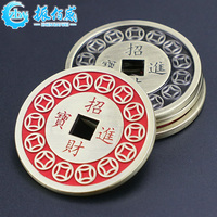 Pièce commémorative de la culture traditionnelle chinoise en gros, pièce de monnaie en cuivre de haute qualité avec logo personnalisé, forme de pièce commémorative
