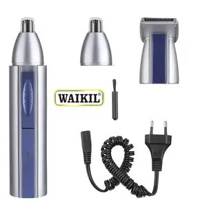 WAIKIL 2024 New Wholesale Electric Hair Ear Nose Men Grooming Trimmer 2 in 1 Hair Trimmer & Nose Hair Shaver