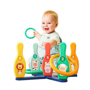 Jeu de lancer d'anneaux en forme de bouteille, Coordination œil-main, Compétences sociales, Apprentissage des animaux et des nombres, Cadeau pour tout-petits, 18 mois et plus - Product Image 1