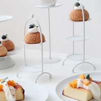 Présentoir à gâteaux à trois niveaux, ensemble de présentoirs pour desserts, fournitures de mariage, accessoires de décoration pour pique-nique et anniversaire, plateau à pâtisserie