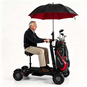 Carrito de Golf Eléctrico de 4 Ruedas, 2400W, 48V, Batería de Litio de 20Ah, Scooter de Golf Plegable con Asiento, Personalizable OEM - Product Image 3